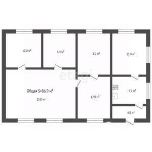 Дом 87м², 1-этажный, участок 8 сот.