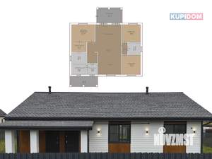 Дом 155м², 1-этажный, участок 10 сот.