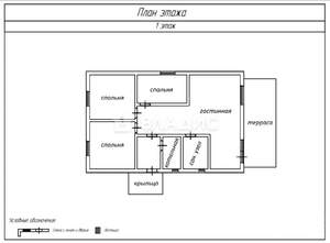 Дом 112м², 1-этажный, участок 9 сот.  