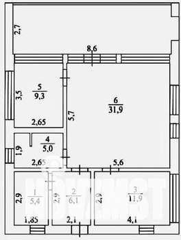 Дом 70м², 1-этажный, участок 8 сот.  