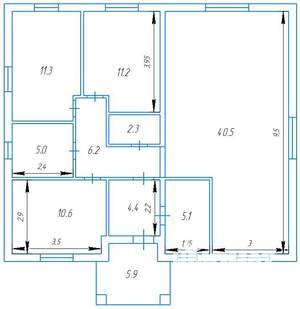 Дом 100м², 1-этажный, участок 10 сот.  