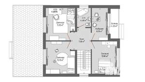 Коттедж 171м², 2-этажный, участок 8 сот.  