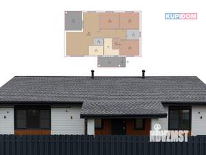 Дом 130м², 1-этажный, участок 10 сот.  