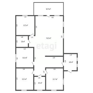 Дом 155м², 2-этажный, участок 10 сот.  