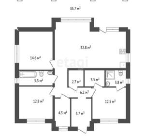 Дом 145м², 1-этажный, участок 5 сот.  