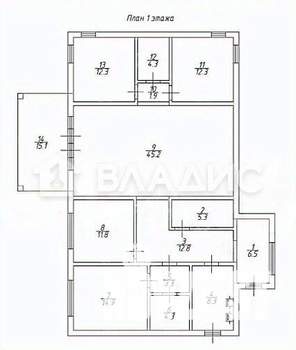 Дом 157м², 1-этажный, участок 10 сот.  