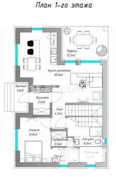 Дом 150м², 2-этажный, участок 10 сот.  