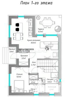 Дом 150м², 2-этажный, участок 10 сот.  