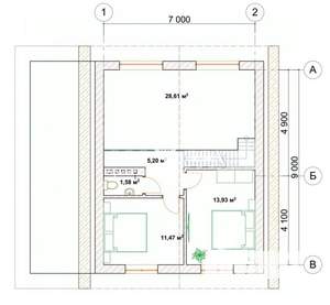 Коттедж 130м², 2-этажный, участок 7 сот.  