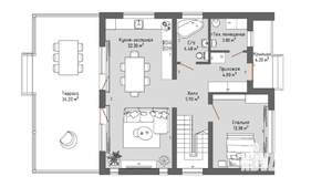 Коттедж 171м², 2-этажный, участок 8 сот.  