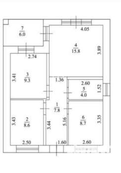 Коттедж 77м², 1-этажный, участок 7 сот.  