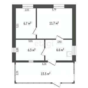 Дача 55м², 2-этажный, участок 6 сот.  