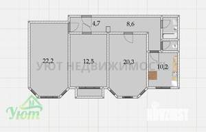 3-к квартира, вторичка, 83м2, 4/5 этаж