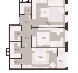 2-к квартира, вторичка, 80м2, 10/18 этаж
