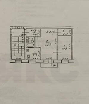 2-к квартира, вторичка, 42м2, 4/5 этаж