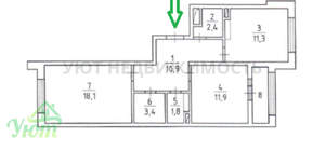 2-к квартира, вторичка, 60м2, 2/25 этаж