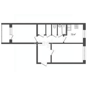 2-к квартира, вторичка, 49м2, 2/9 этаж