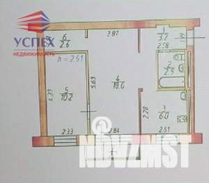 2-к квартира, вторичка, 43м2, 3/5 этаж