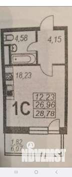 Студия квартира, вторичка, 29м2, 9/18 этаж
