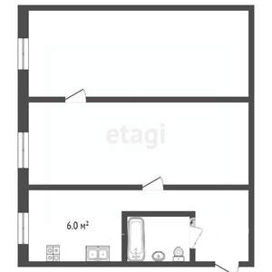 2-к квартира, вторичка, 45м2, 1/5 этаж