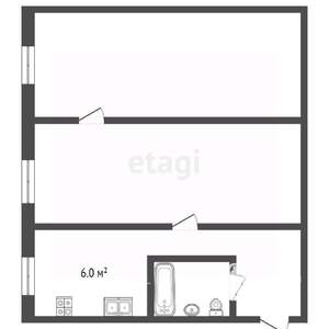 2-к квартира, вторичка, 45м2, 1/5 этаж