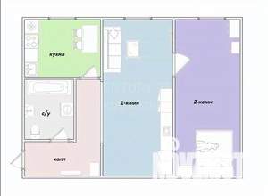 2-к квартира, вторичка, 45м2, 1/5 этаж