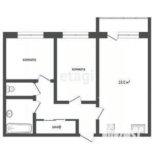 3-к квартира, вторичка, 61м2, 15/15 этаж