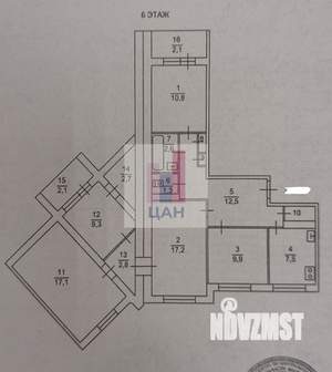 5-к квартира, вторичка, 95м2, 6/10 этаж