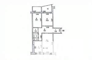 3-к квартира, вторичка, 63м2, 3/9 этаж