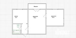 2-к квартира, вторичка, 44м2, 2/5 этаж