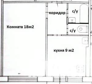 1-к квартира, вторичка, 33м2, 1/9 этаж