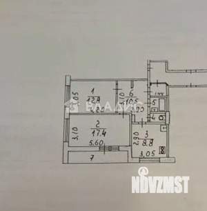 2-к квартира, вторичка, 53м2, 3/14 этаж