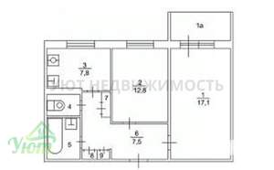 2-к квартира, вторичка, 50м2, 4/10 этаж
