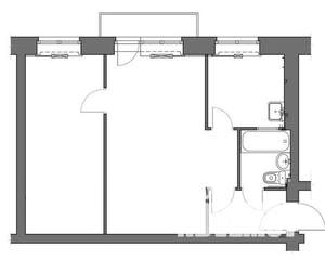 2-к квартира, вторичка, 43м2, 2/5 этаж