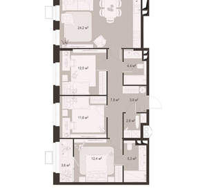 3-к квартира, вторичка, 88м2, 14/18 этаж