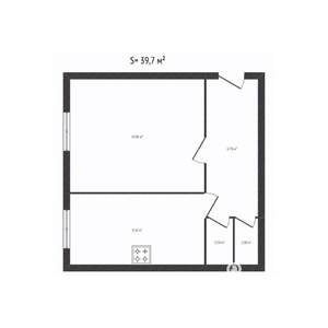 1-к квартира, вторичка, 40м2, 1/2 этаж