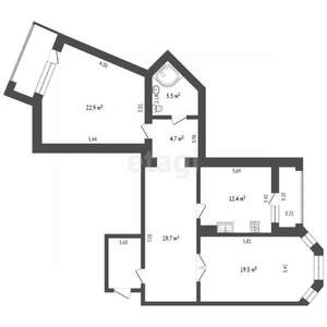 2-к квартира, вторичка, 84м2, 2/10 этаж