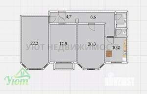 3-к квартира, вторичка, 83м2, 4/5 этаж