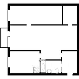 2-к квартира, вторичка, 47м2, 4/5 этаж
