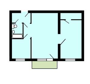 2-к квартира, вторичка, 46м2, 4/5 этаж