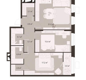 2-к квартира, вторичка, 80м2, 2/18 этаж